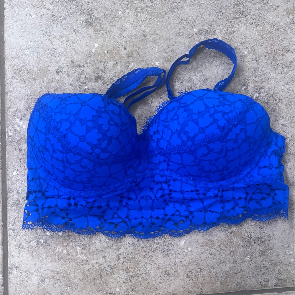 PINK Victoria's Secret Blue Lace Bra Intimates